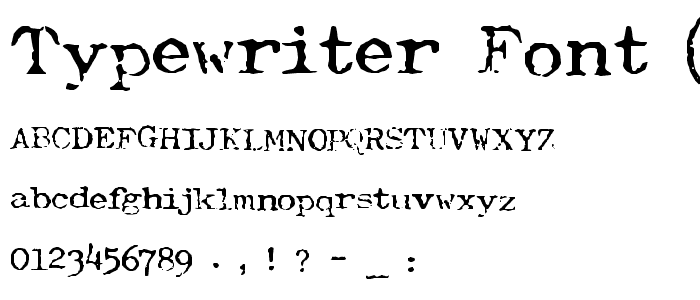 Typewriter-Font (Royal 200) police